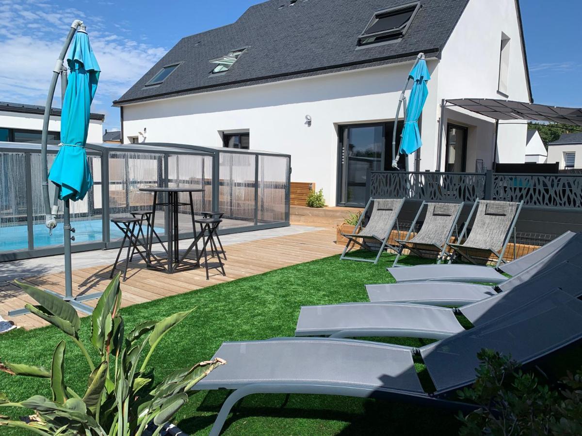 Maison 10 Pers En Bord De Mer Avec Piscine Chauffee Toute L'Annee, Spa Et Hamman Surzur Dış mekan fotoğraf